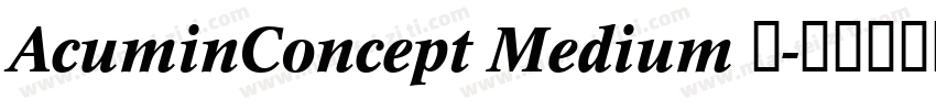 AcuminConcept Medium 中字体转换
